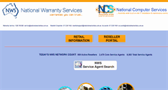 Desktop Screenshot of nationalwarranties.com.au