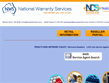 Tablet Screenshot of nationalwarranties.com.au
